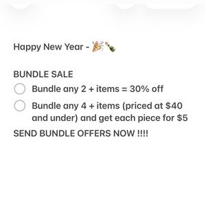 Like something and I will send you an offer!!